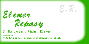 elemer repasy business card