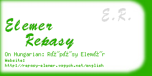 elemer repasy business card